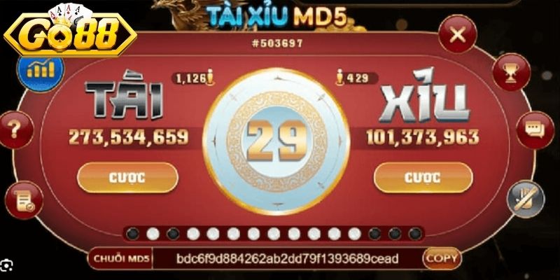 Tài Xỉu MD5 Go88 – Bước Tiến Mới Của Dòng Game Tài Xỉu 4 Kết quả mã hóa trùng khớp sau khi kiểm chứng